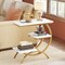 C Shaped Side Table 3 Shelf Storage Metal Frame Modern End Table